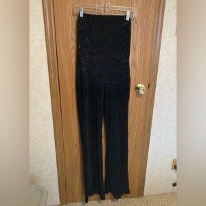 Strapless sequin jumpsuit